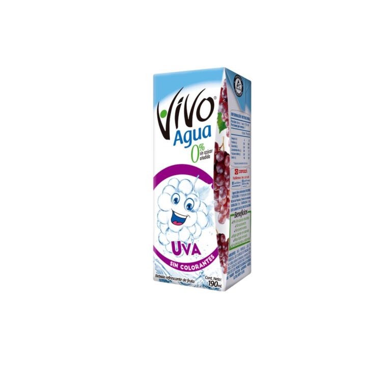 Vivo Agua Con Jugo De Fruta Uva 190Ml