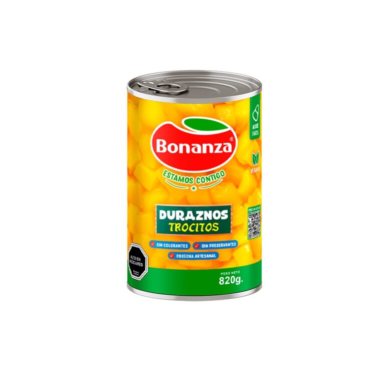 Duraznos Trocitos Bonanza 820 Gr