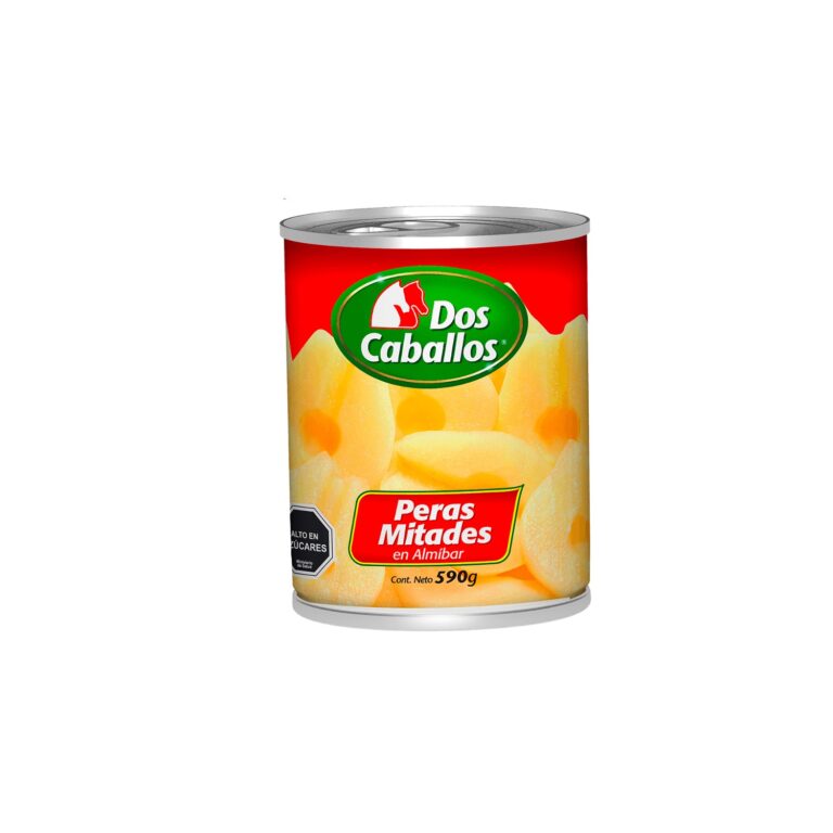 Peras Al Jugo Mitades Dos Caballos 590 Gr