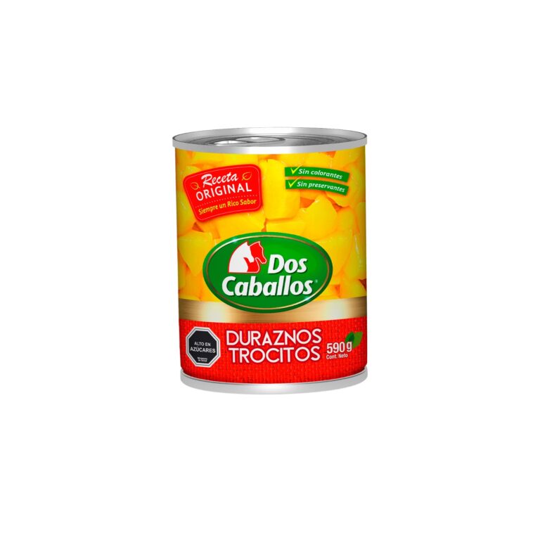 Duraznos Trocitos Dos Caballos E.Open 590 Gr