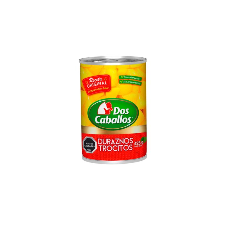 Duraznos Trocitos Dos Caballos E.Open 425 Gr