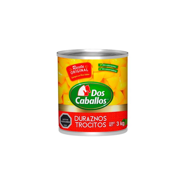 Duraznos Trocitos Dos Caballos 3 Kg