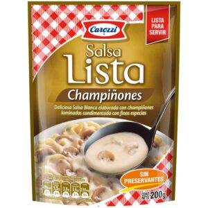 Salsa Lista  Blanca Champiñon 200 Gr. - CAROZZI - ALIMENTOS
