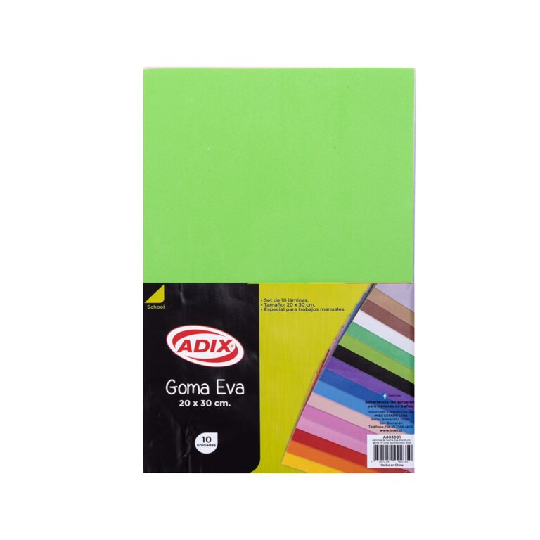 Goma Eva 20X30Cm 10U Surtido (001) Adix