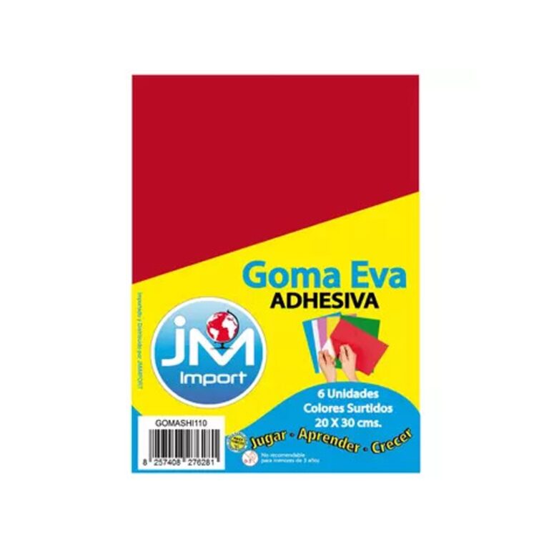 Goma Eva Autoadhesiva 20X30 Set 6 Un. (200)