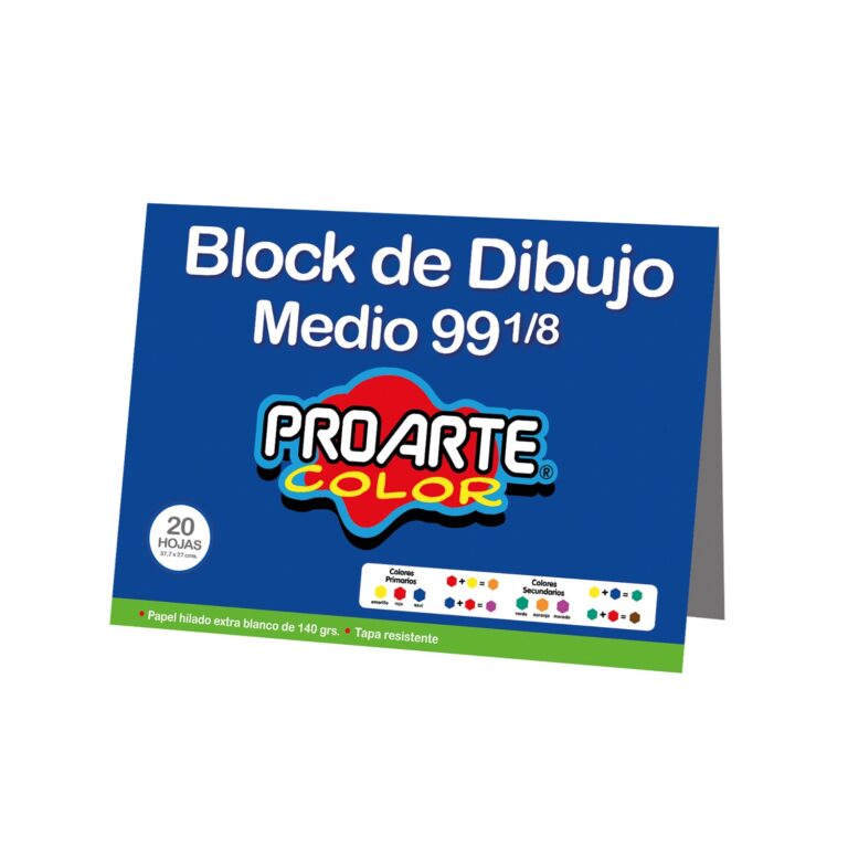 Block Proarte Medio N° 99  1/8 20H.140G 37,7X27Cm