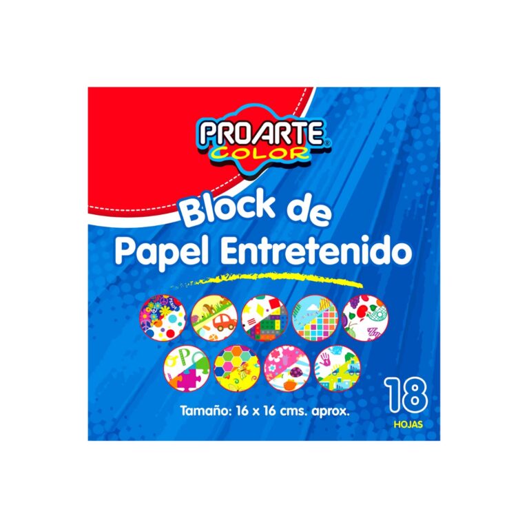 Block Proarte Papel Entretenido 16X16 18 Hjs