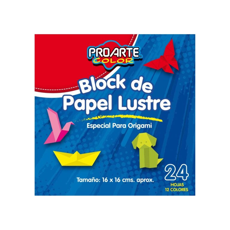 Block Proarte Papel Lustre 16X16 24 Hjs.12 Col.