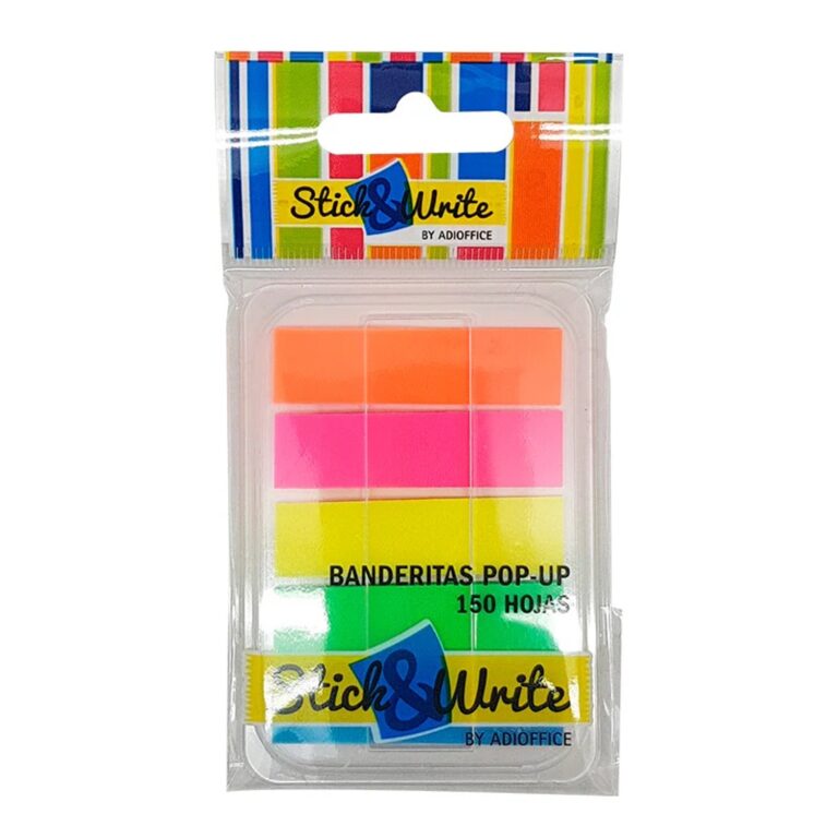 Banderitas Pop-Up 150 Unidades, 5Colores