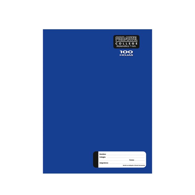 Cuad.Proarte College  Liso 100 Hj 7Mm
