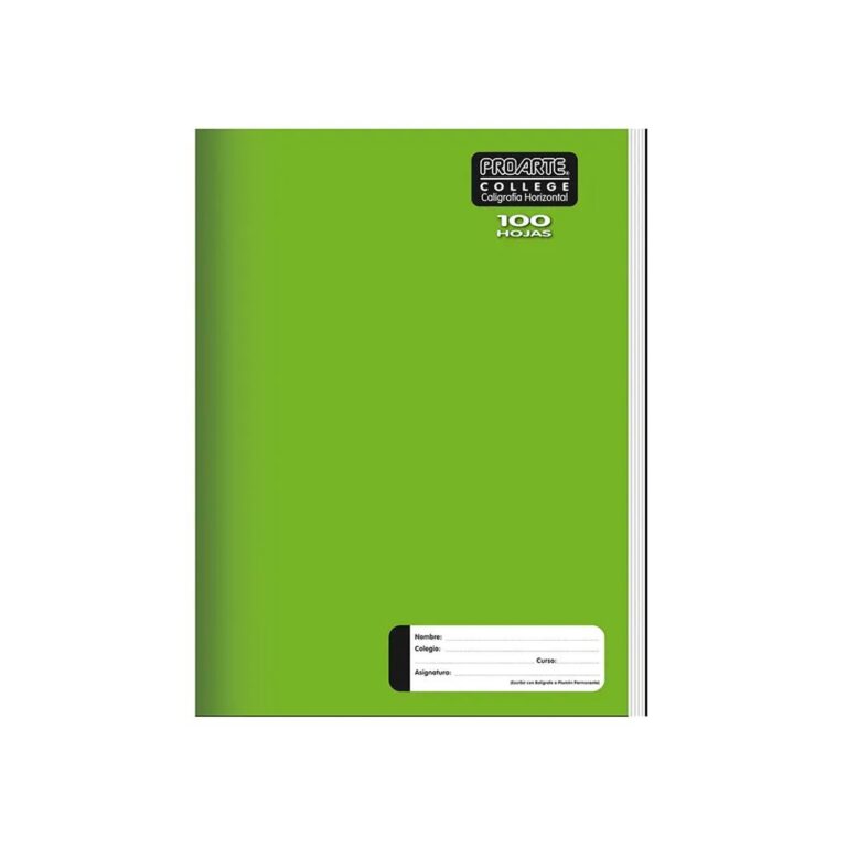 Cuad.Proarte College  Liso 100 Hj Cal. Horizontal