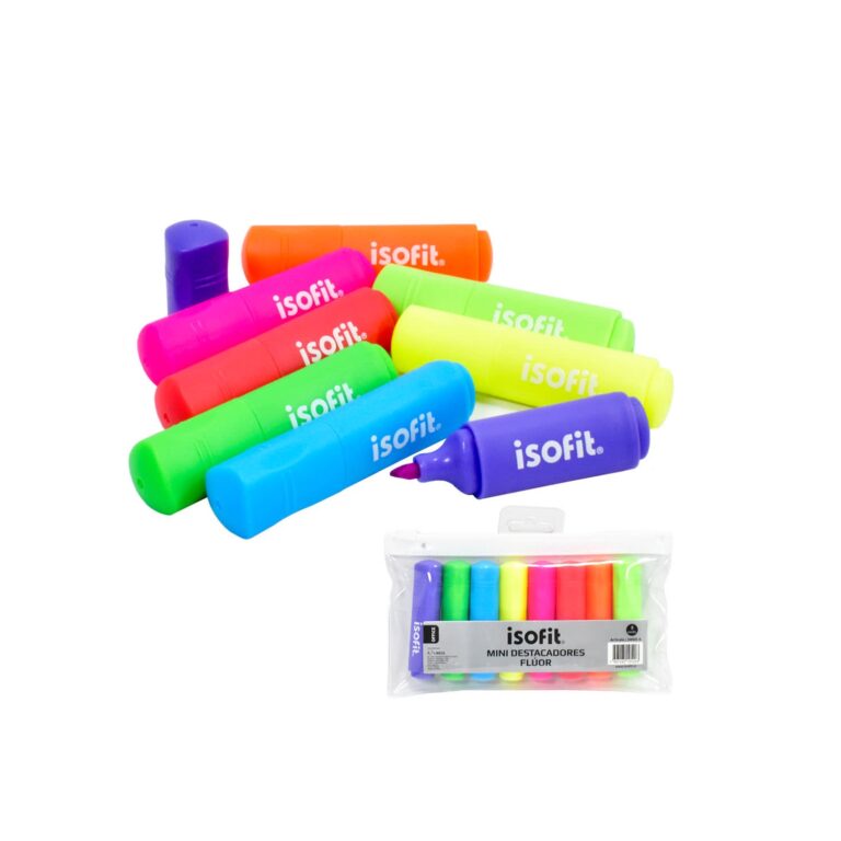 Destacador  Mini 8 Colores Fluor Isofit-Dsg