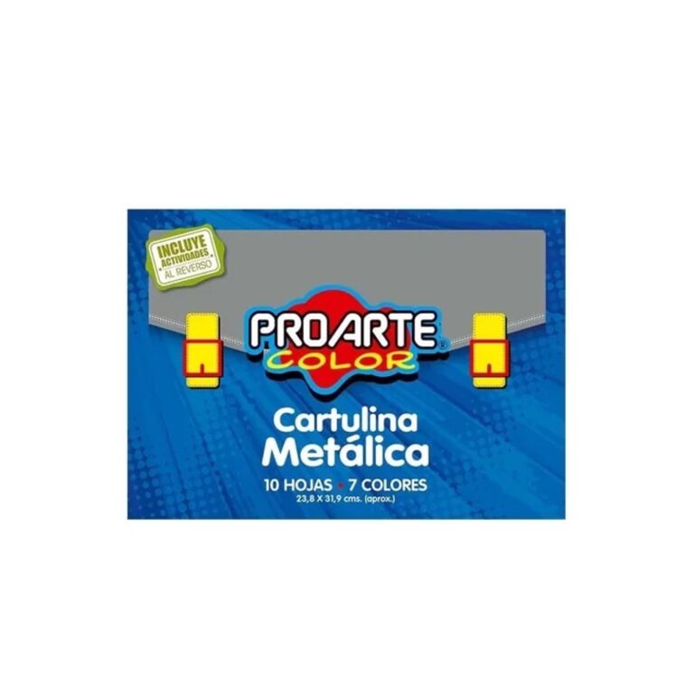 Est.Cartulina Metalica 10 Hjs 7 Col.23,8 X 31,9
