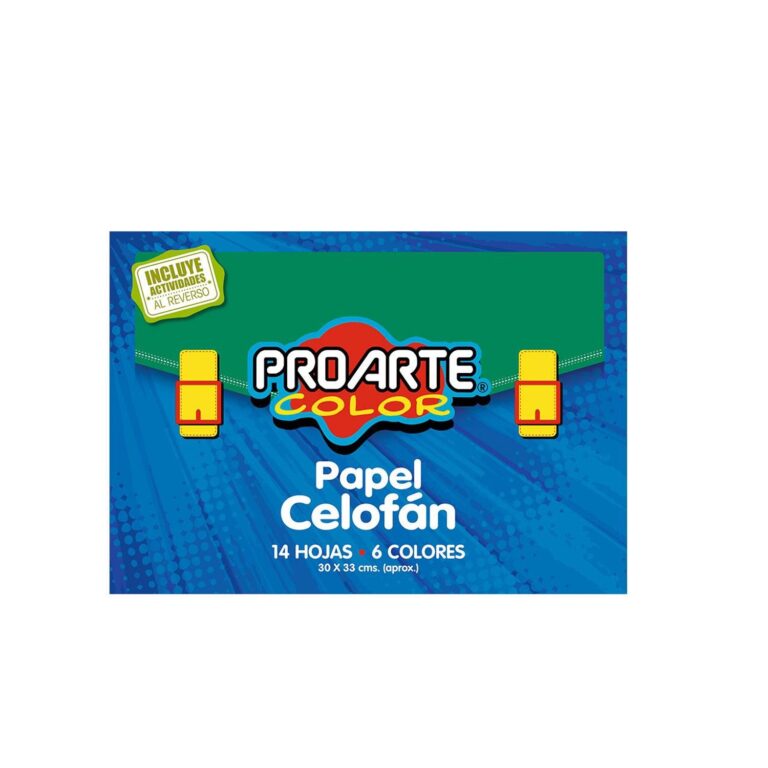 Est.Papel Celofan 14 Hjs.6 Col Surt. 33X30 Cm