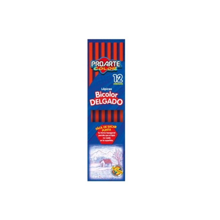 Lapices Bicolor Proarte Delgado Caja 12 Uni