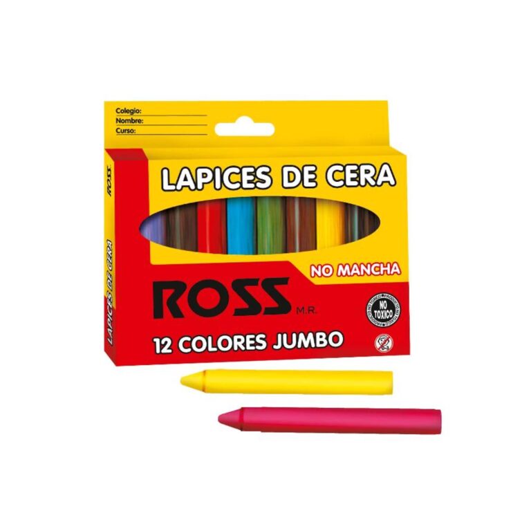 Lapices De Cera Ross Jumbo 12 Colores