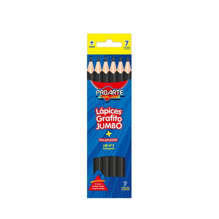 Lapiz Grafito Triangul.No2 Hb C/ 6Uni Jumbo Proart