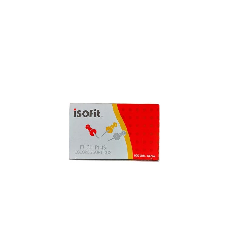 Push Pins Isofit Caja 100 Colores Surtidos