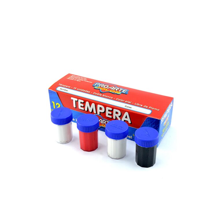 Tempera Proarte  12 Unid. Frasco 15 Cc