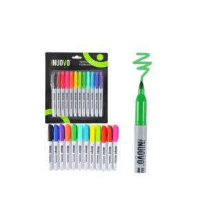 Plumones Permanentes Colores Set 12 Nuovo