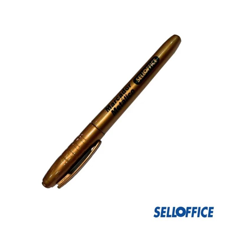 Marcador Permanente Metalizado Dorado, Plateado Selloffice