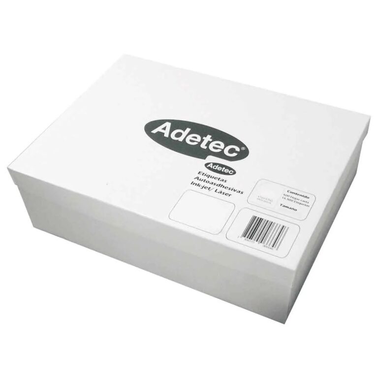 Etiqueta Inkjet/Laser Adetec - Carta Blanca 216X279 Mm 500 Hojas