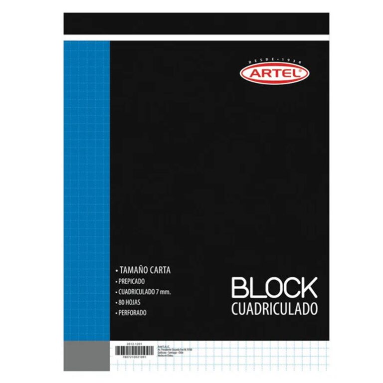Block Nota Carta Prepicad,80H,Cuad 7 Mm