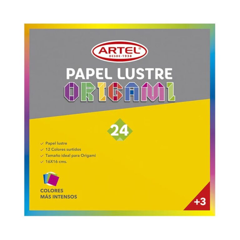 Block Papel Lustre 24 Hojas 12 Col 16X16