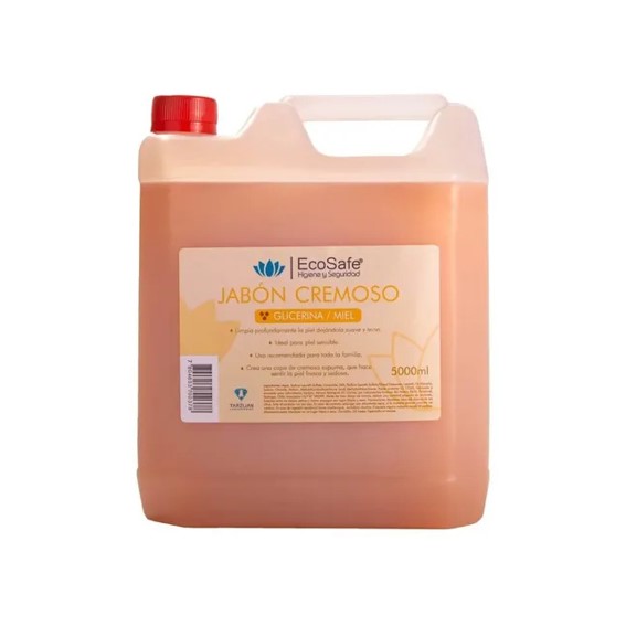 Jabón Glicerina Cremoso Ecosafe Miel 5LT